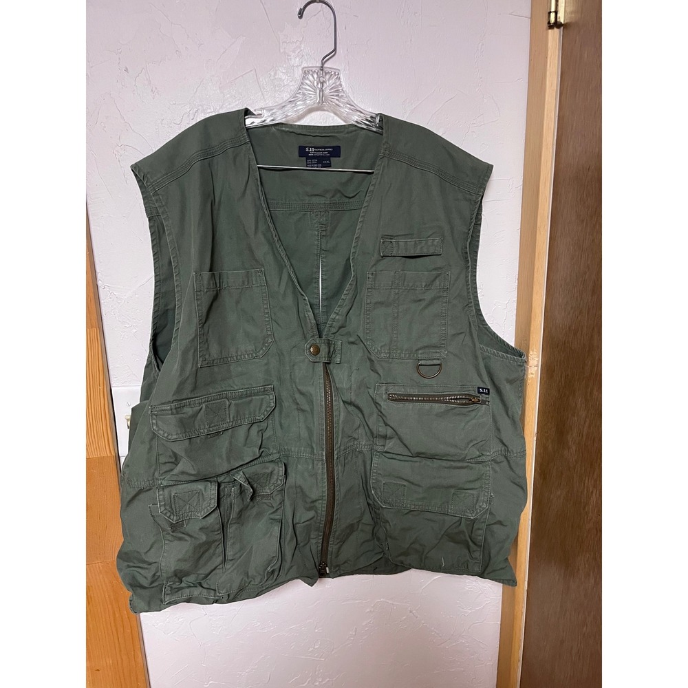 5.11 Tactical Series 80001 Sage Green Utility Cargo Vest XXXL Cotton Canvas